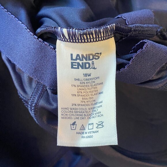 Lands' End Women's Chlorine Resistant High Neck Swim Dress Size 18W - Picture 6 of 6